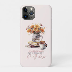 書籍、コーヒーと雨の日 iPhone 11 PROケース