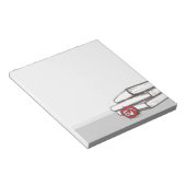 書籍+リンゴ |カスタマイズ可能なメモ帳 ノートパッド (アングル)