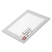 書籍+リンゴ |カスタマイズ可能 ノートパッド (アングル)