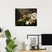 書籍・原稿・スカルポスター ポスター (ホームオフィス)