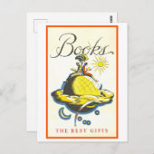 「書籍：贈り物最高の」ヴィンテージのポスター ポストカード (正面/裏面)