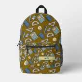 書籍、追跡者、ノートブックおよびアイディア プリントバックパック (正面)