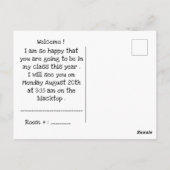 書籍、黒板とリンゴのバックツースクール葉書 ポストカード (裏面)