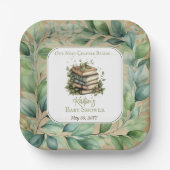 書籍Weの次の章は赤ちゃんシャワーを開始 ペーパープレート (正面)