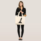 書素晴らしき手または先生トテバッグキールペン ラージトートバッグ (正面(モデル))