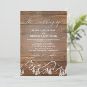 書素朴エレガント道の木結婚の 招待状 (スタンド正面)