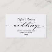 書素朴書RSVPオンラインカード 名刺 (裏面)