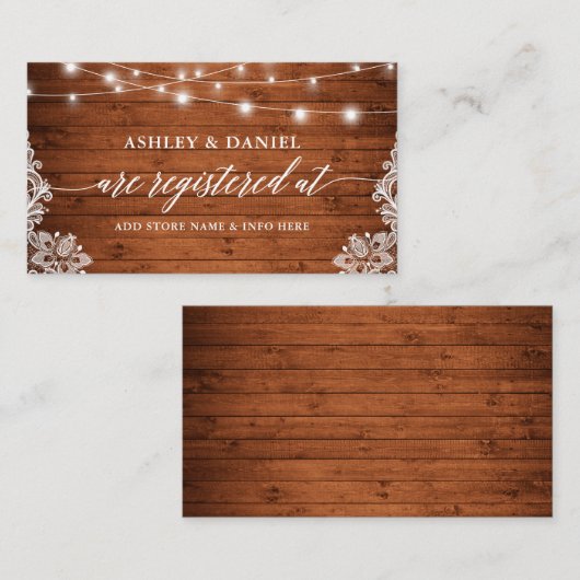 書素朴籍のレ結婚ースカード エンクロージャーカード (正面/裏面)