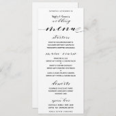 書素朴道のオ結婚ープンバー メニュー (正面/裏面)