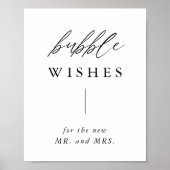 書素朴道のバブルの願いがサインを送る ポスター (正面)