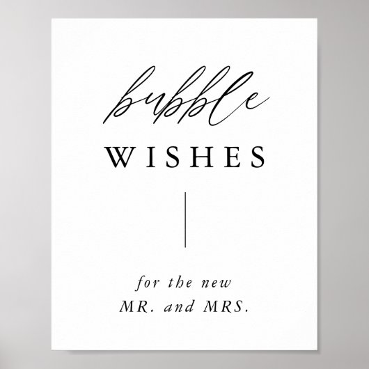 書素朴道のバブルの願いがサインを送る ポスター (正面)