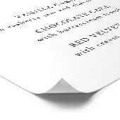 書素朴道の結婚カップケーキの味のサイン ポスター (角)