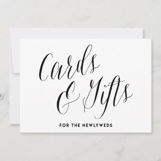 書素朴道カードとギフト結婚のサイン (正面)