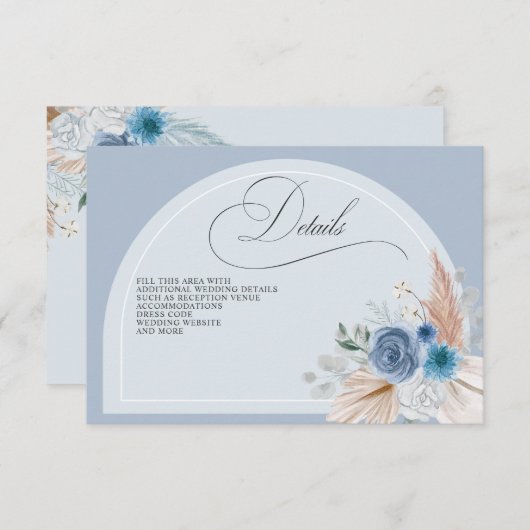 書素朴道ボホダスティブルーパンパ詳細 エンクロージャーカード (正面/裏面)