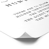 書素朴道リングや輪狩りブライダルシャワーゲーム ポスター (角)