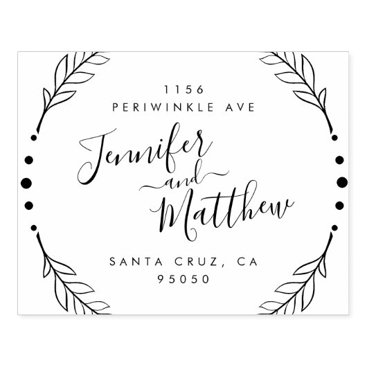 書素朴道リース結婚差出人住所 ラバースタンプ (インプリント)