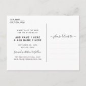 書素朴道写真の保存日付 案内ポストカード (裏面)