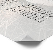 書素朴道写真の結婚座席表 ポスター (角)