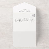 書素朴道写真結婚のQrコード オールインワン招待状 (外側)