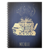 書紺色に読ヴィンテージ ノートブック (正面)