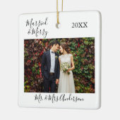 書結婚したと写メリー真結婚の セラミックオーナメント (左)