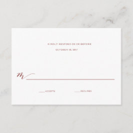 書結婚の返信 | Burgundy Marsala 出欠カード
