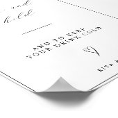 書結婚は飲み書の看板を持って持つ ポスター (角)