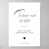 書結婚は飲み書の看板を持って持つ ポスター (正面)