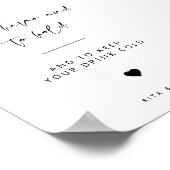 書結婚は飲み書の看板を持って持つ ポスター (角)