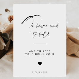 書結婚は飲み書の看板を持って持つ ポスター