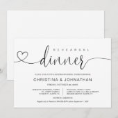 書結婚道のリハーモダンサルと夕食 招待状 (正面/裏面)