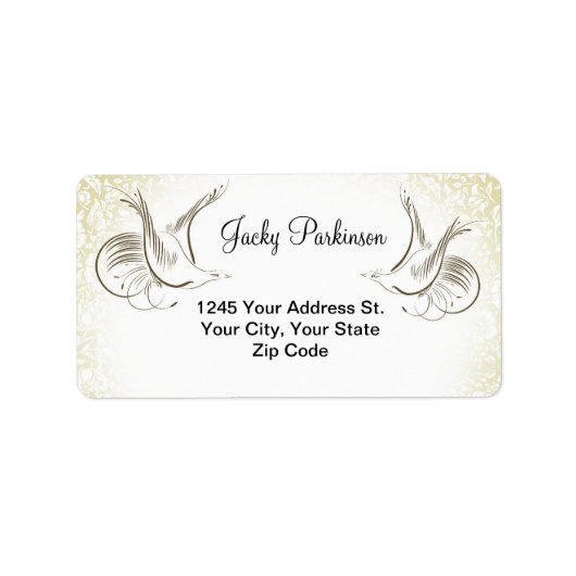 書結婚道の鳥住所 シール (正面)