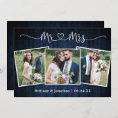 書結婚道ハートミセス・ウッド3写真 サンキューカード (正面/裏面)