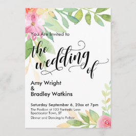 書結婚道・水彩花の香り 招待状