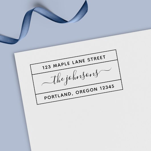 書縁ど字のファミリ差出人住所 セルフインキングスタンプ