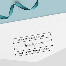 書縁ど字カップル差出人住所 セルフインキングスタンプ