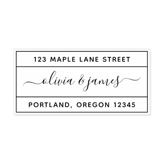 書縁ど字カップル差出人住所 セルフインキングスタンプ (デザイン)