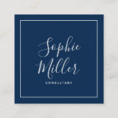 書縁ど字ソーシャルメディ編集可能カラー スクエア名刺 (正面)