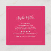 書縁ど字ソーシャルメディ編集可能カラー スクエア名刺 (正面)