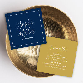 書縁ど字ソーシャルメディ編集可能カラー スクエア名刺