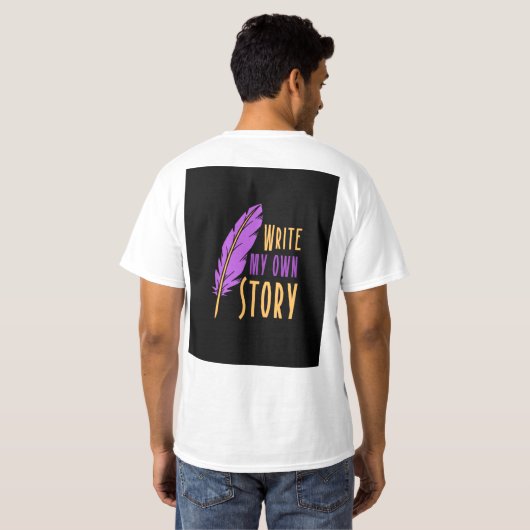 -書自分の話 Tシャツ (裏面フル)