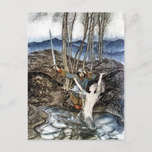 書記コルヴィルと人魚はがき ポストカード (正面)