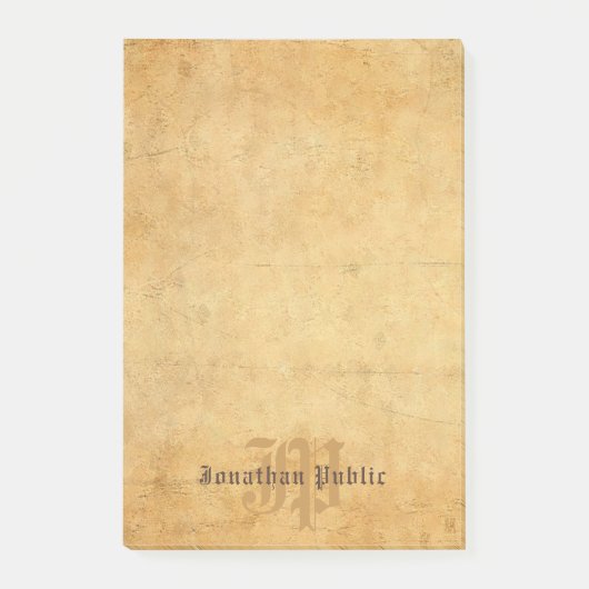 書記モノグラエレガントムテンプレートヴィンテージ ポストイット (正面)