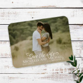 書記日付の写真結婚を保存モダンする マグネット