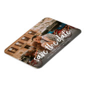 書記日付の写真結婚を保存 マグネット (左側)