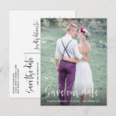 書記日付の写結婚真はがきを保存 案内ポストカード (正面/裏面)