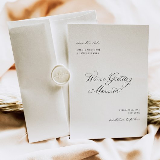 書記日付の結婚発表を保存 招待状