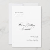 書記日付の結婚発表を保存 招待状 (正面)