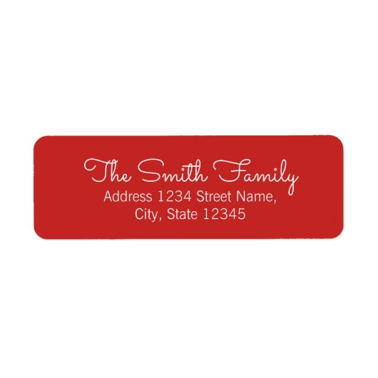 書赤と白モダン家名 ラベル (正面)