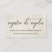 書跡スペインの登録格納装置カード エンクロージャーカード (正面)